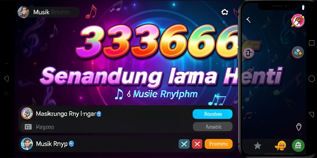 Tampilan antarmuka menarik dari game 333666 dengan irama musik.