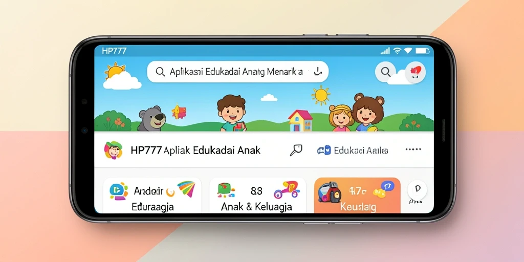 Antarmuka HP777 yang interaktif dan menarik untuk Edukasi Anak.