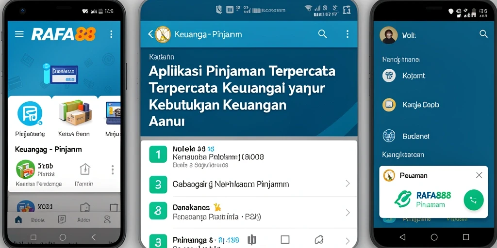 Tampilan antarmuka aplikasi RAFA88 untuk pengajuan pinjaman.